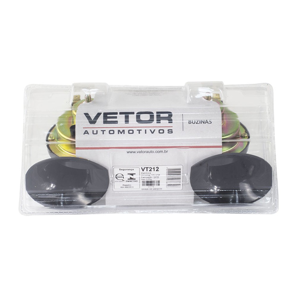 Buzina Caracol Dupla 1 Terminal 12V - Vetor - Vt212