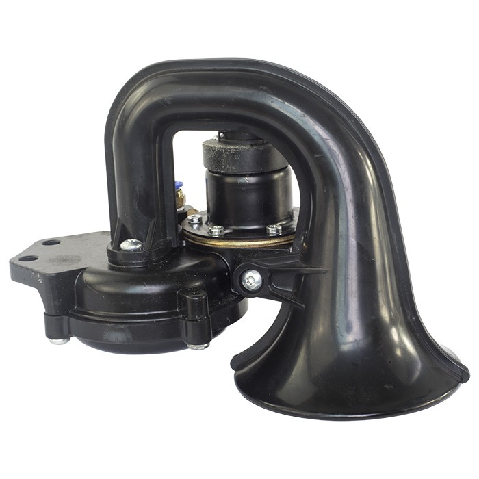 Buzina 1 Corneta Preta 12V - Vetor - Vt047