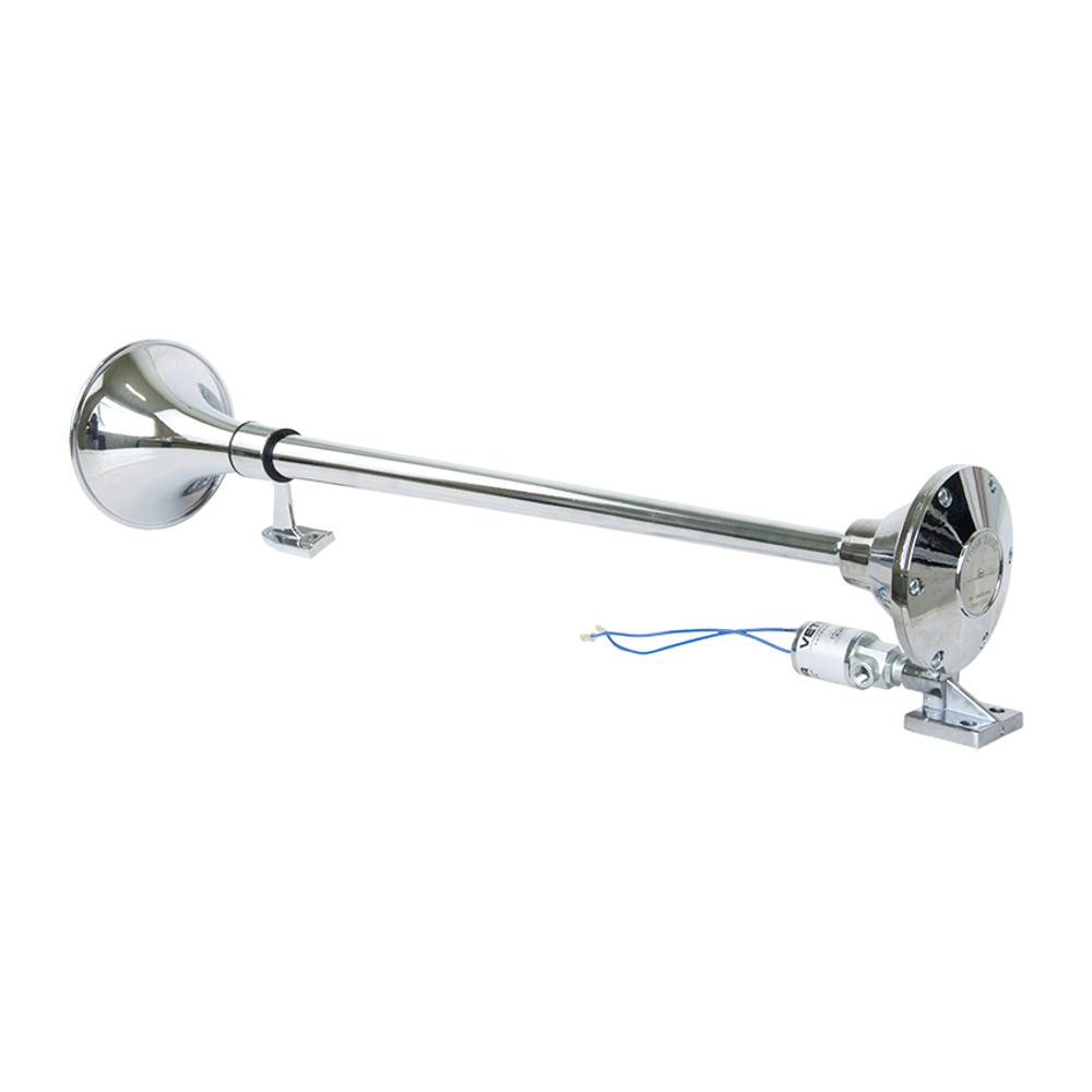 Buzina 1 Corneta Metal Cromada Bivolt 74cm - Vetor - Vt058