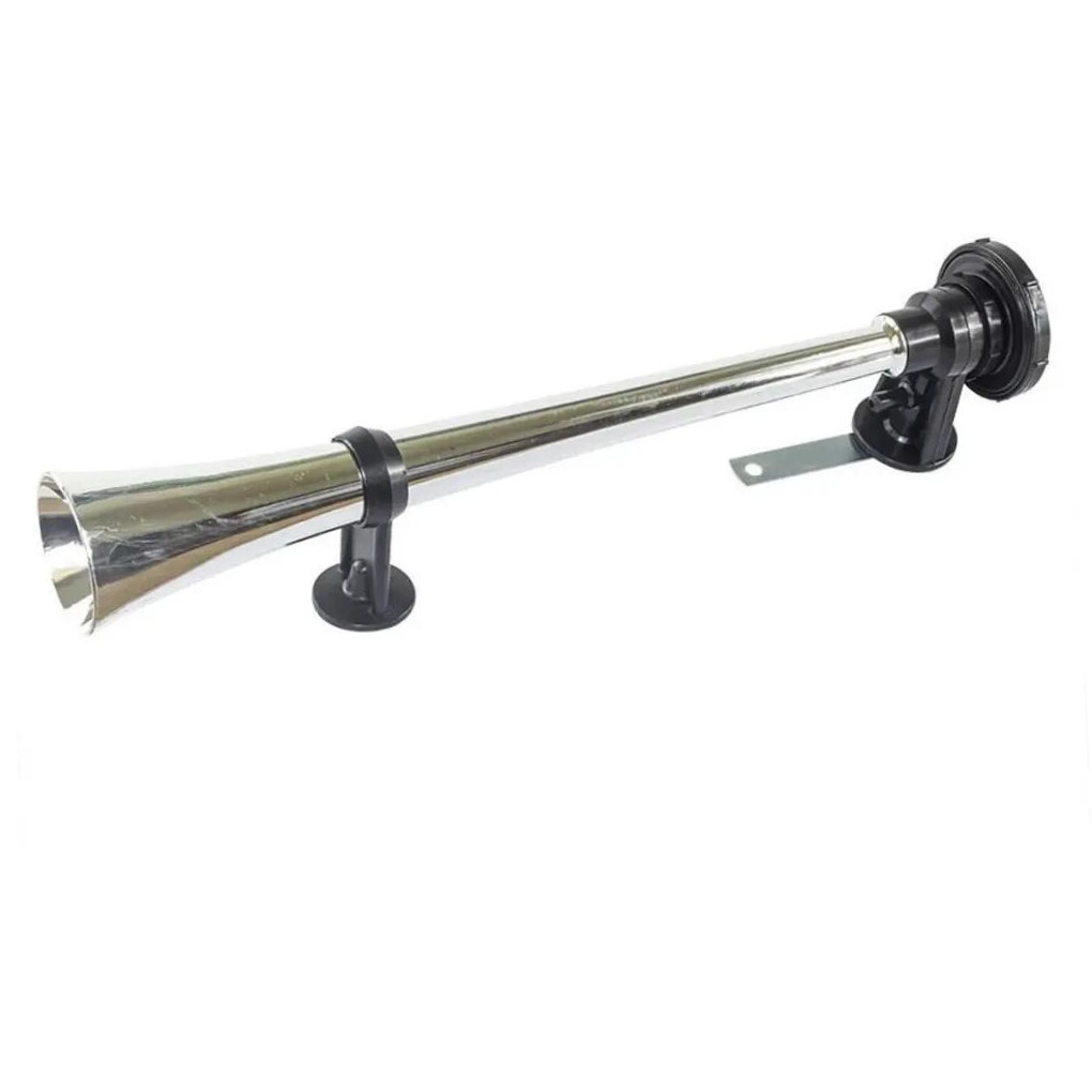 Buzina Grande para Carro Cromada 12V - Vetor - Vt301C