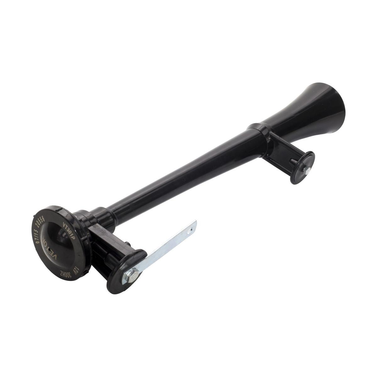Buzina Grande para Carro Preta 12V - Vetor - Vt301P