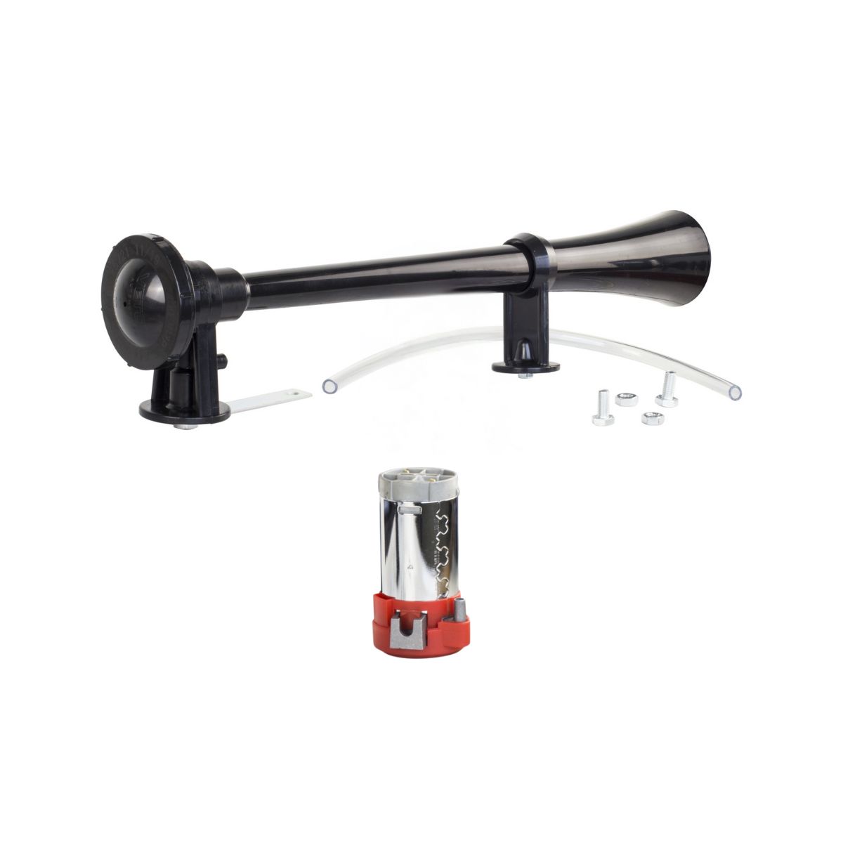 Buzina Grande para Carro Preta 24V - Vetor - Vt302P