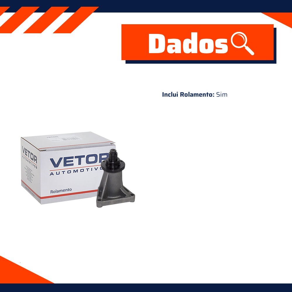 Suporte da Polia do Ventilador com Rolamento para Chevrolet Omega e Suprema - Vetor - Vt8044
