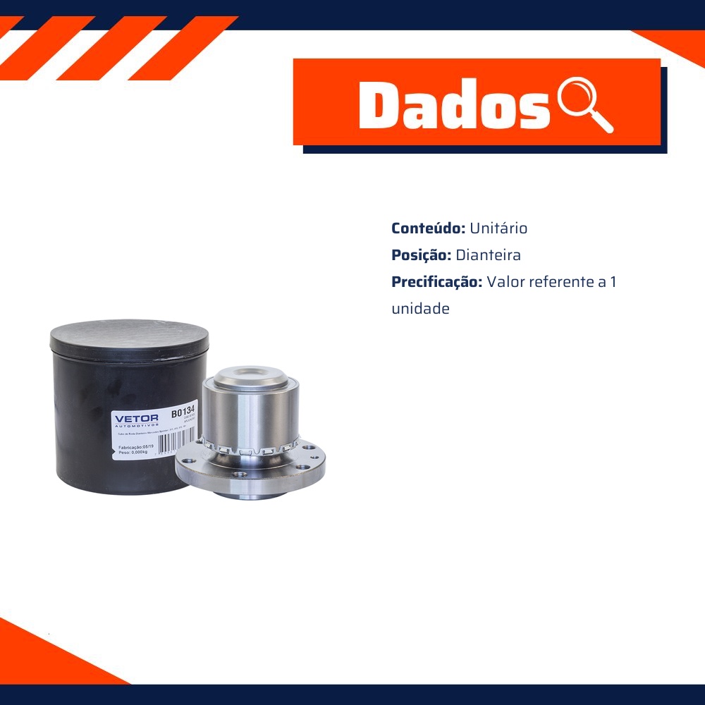 Cubo de Roda Dianteiro - Vetor - B0134