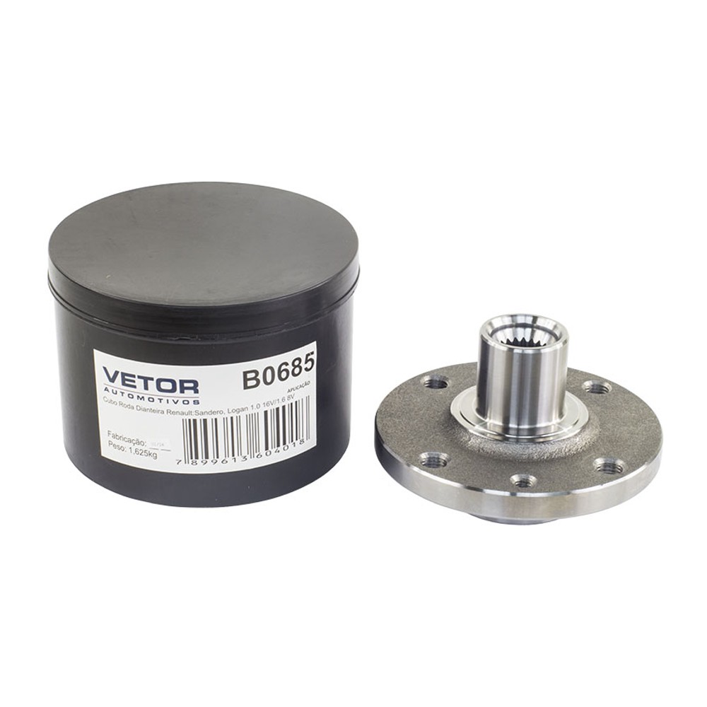 Cubo de Roda Dianteiro 4 Furos 21 Dentes sem Rolamento para Renault Logan e Sandero - Vetor - B0685