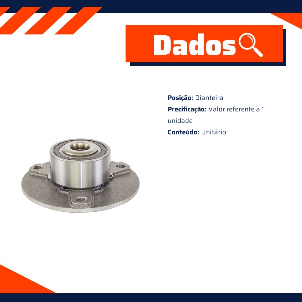 Cubo de Roda Dianteiro para Smart Fortwo - Vetor - B0094