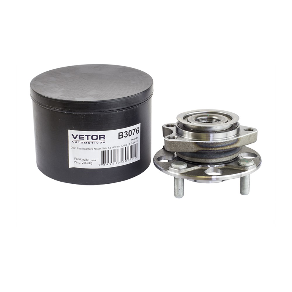 Cubo de Roda Dianteiro para Nissan Livina e Tiida - Vetor - B3076