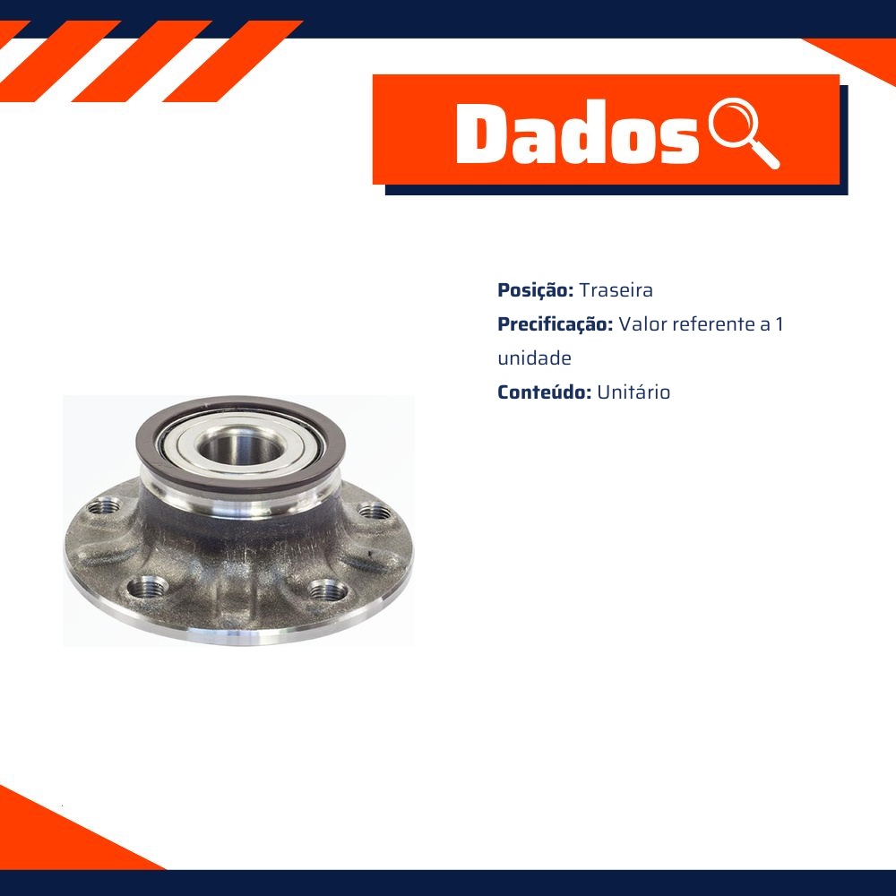Cubo de Roda Traseiro - Vetor - B8611