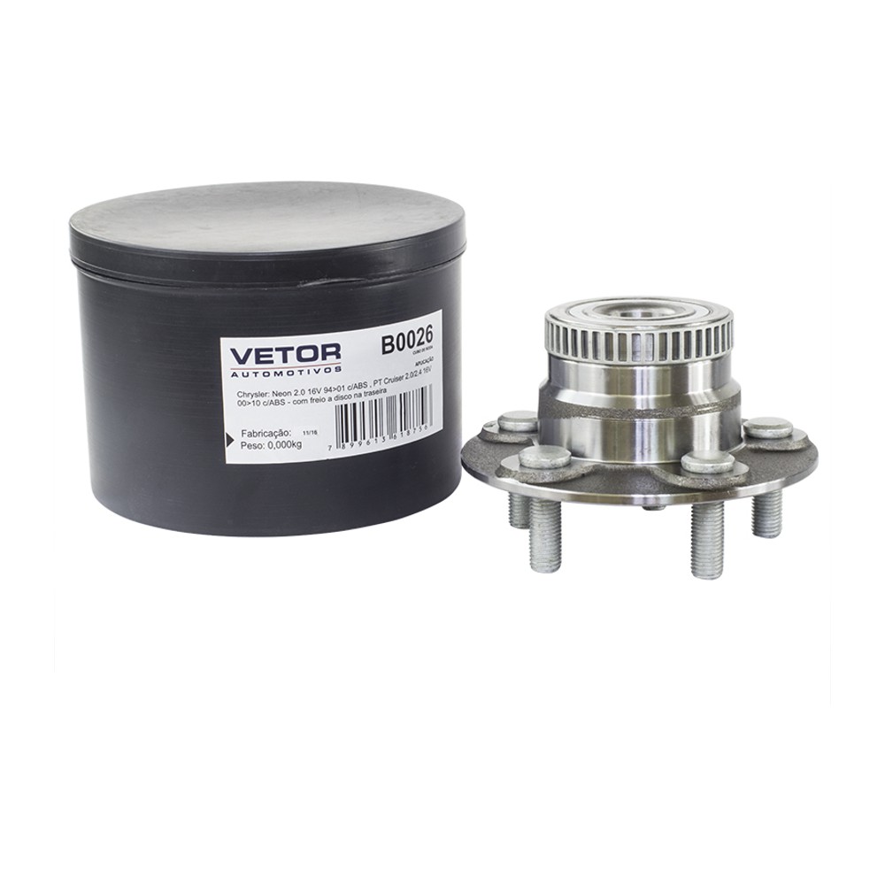 Cubo de Roda Traseiro para Chrysler Neon e PT Cruiser - Vetor - B0026