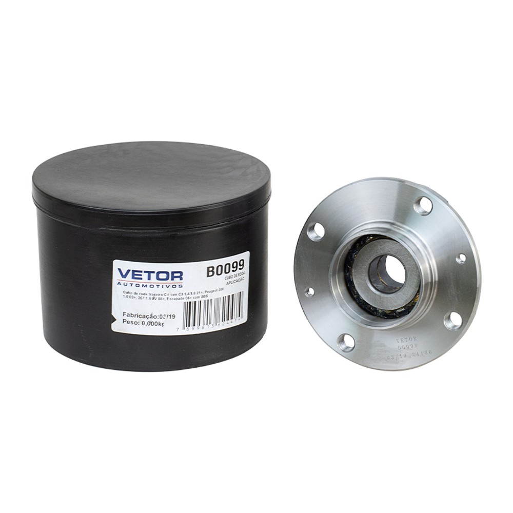 Cubo de Roda Traseiro para Peugeot 207 SW - Vetor - B0099