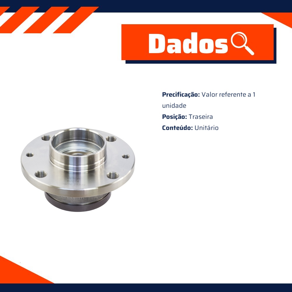 Cubo de Roda Traseiro - Vetor - B2074
