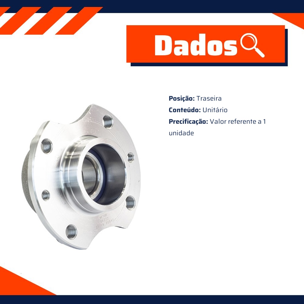 Cubo de Roda Traseiro - Vetor - B6222