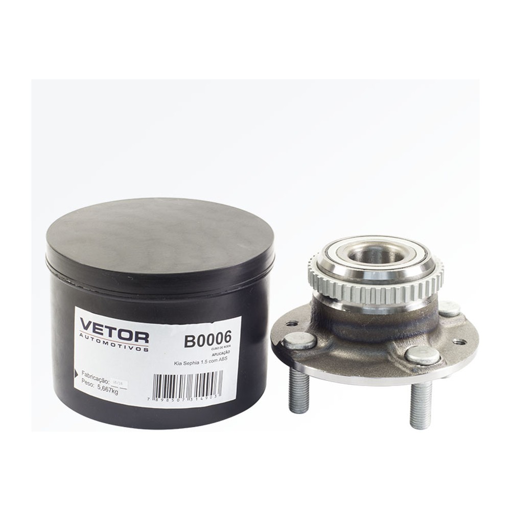 Cubo de Roda Traseiro para Kia Sephia - Vetor - B0006