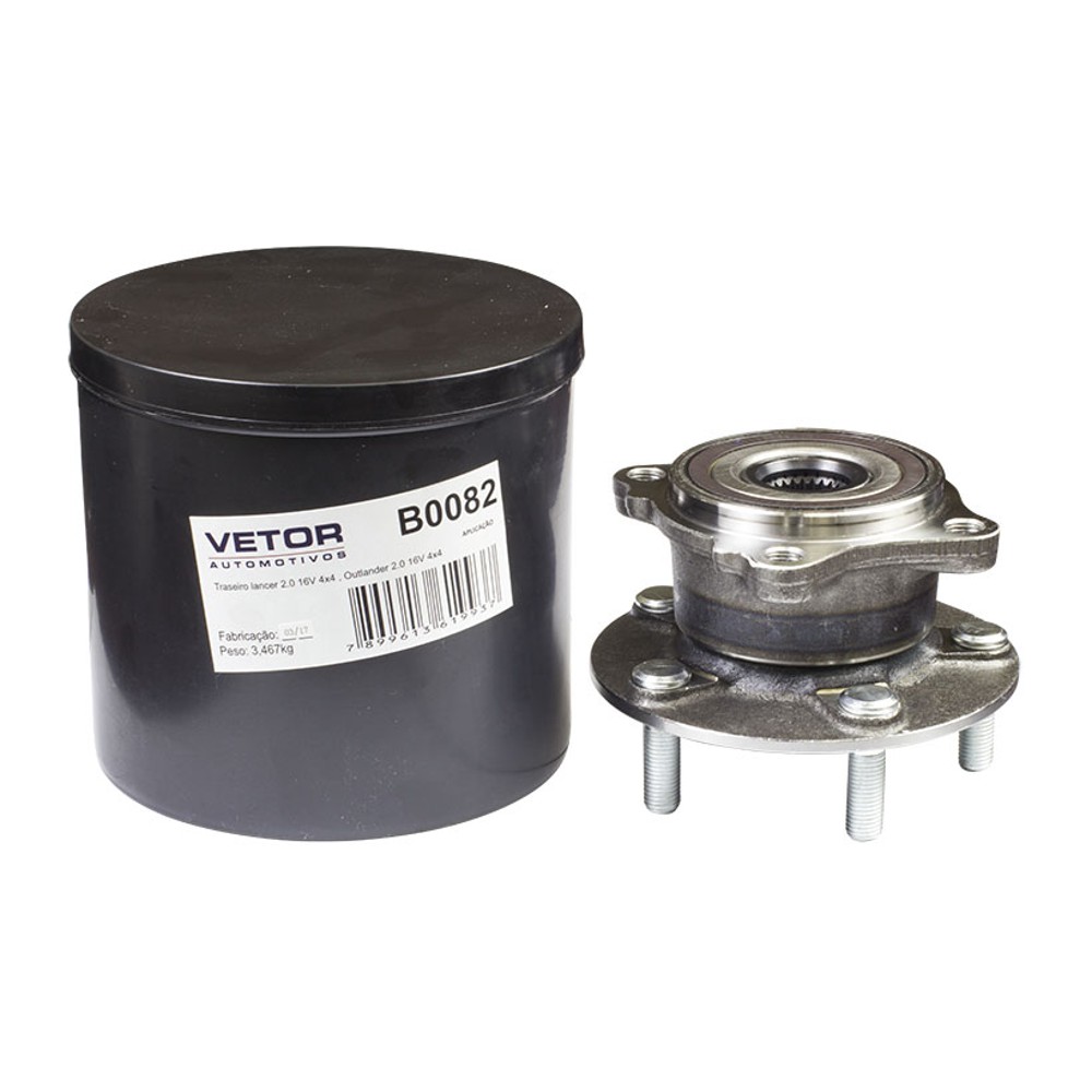 Cubo de Roda Traseiro 5 Furos 27 Dentes com ABS - Vetor - B0082