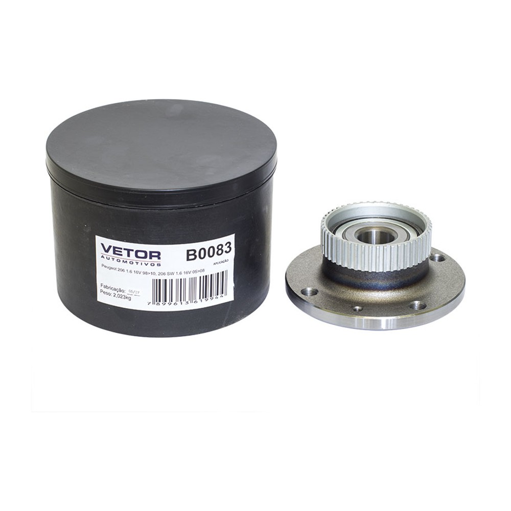 Cubo de Roda Traseiro para Peugeot 206 e 206 SW - Vetor - B0083