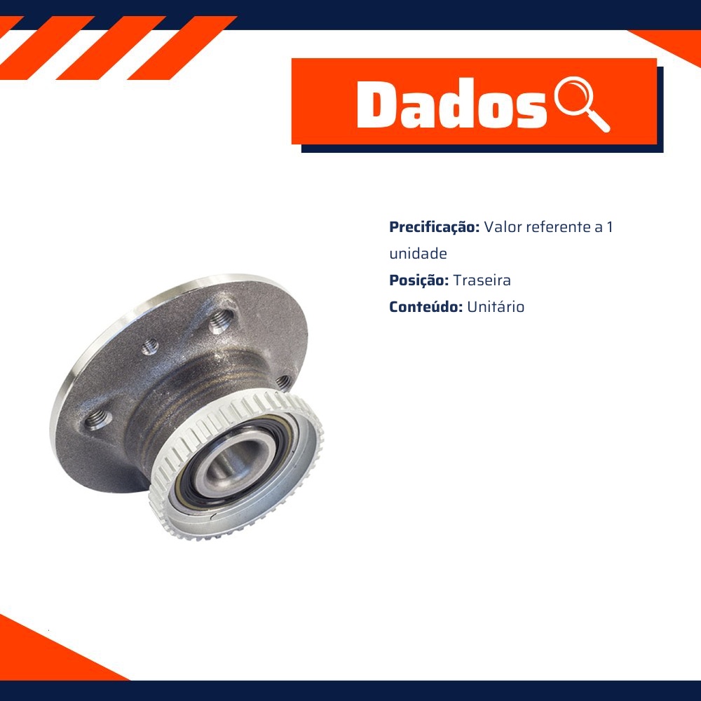Cubo de Roda Traseiro para Renault Scenic - Vetor - B2095A