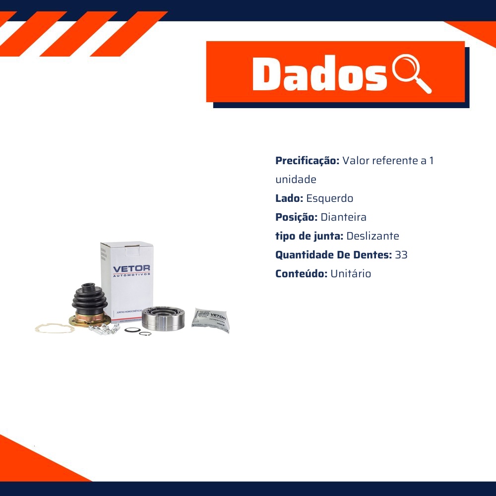 Junta Deslizante Esquerda - Vetor - Vt5077