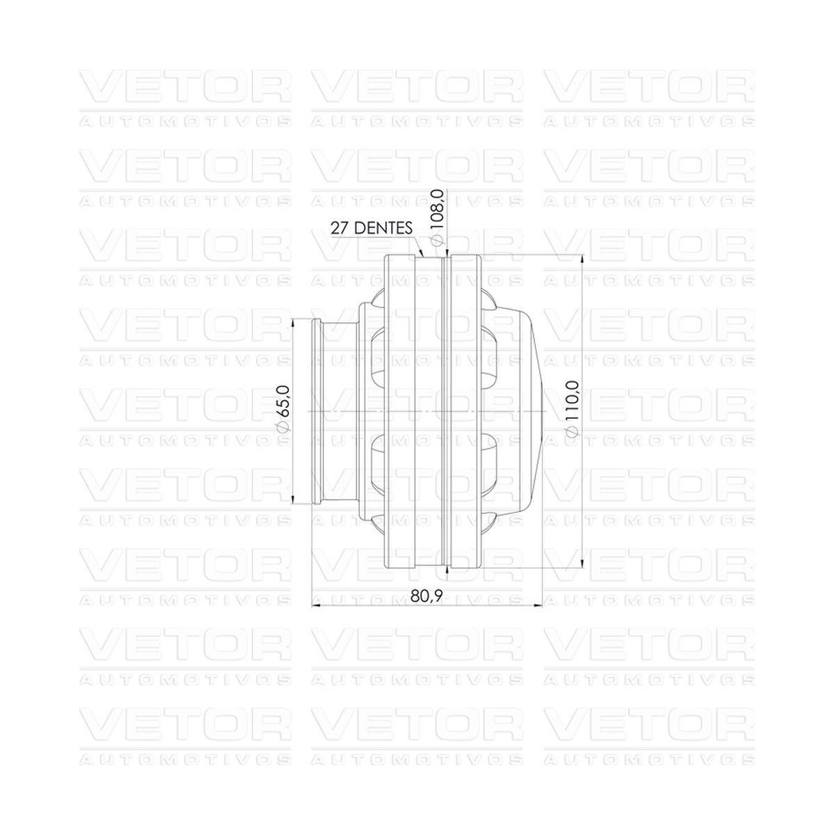 Junta Deslizante Direita ou Esquerda Externa para Chevrolet Omega - Vetor - Vt5585