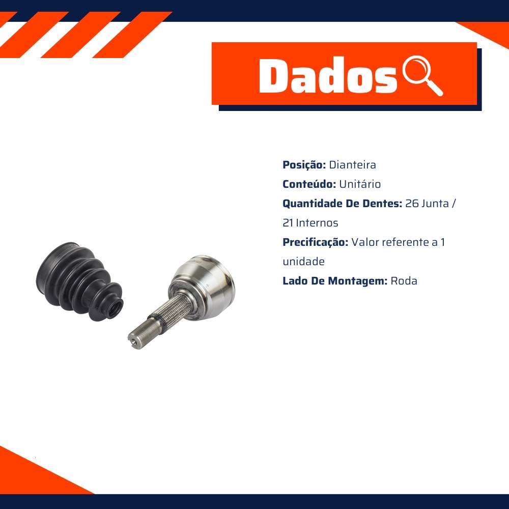 Junta Homocinética Lado Roda - Vetor - Vt5459