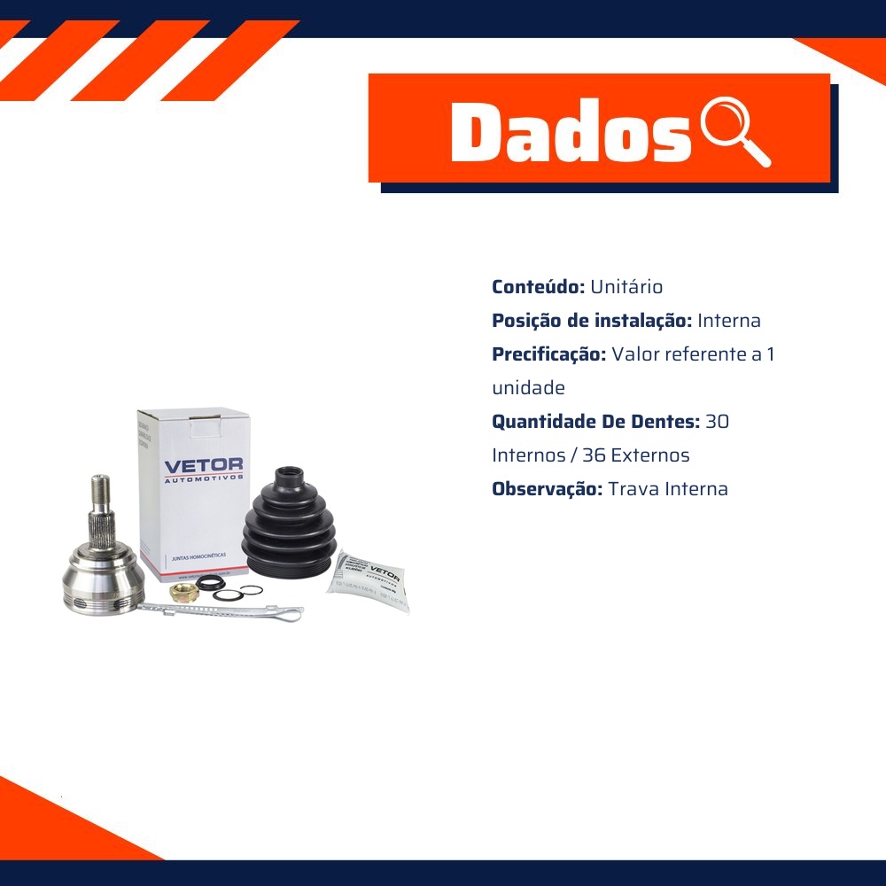 Junta Homocinética Lado Roda - Vetor - Vt5063