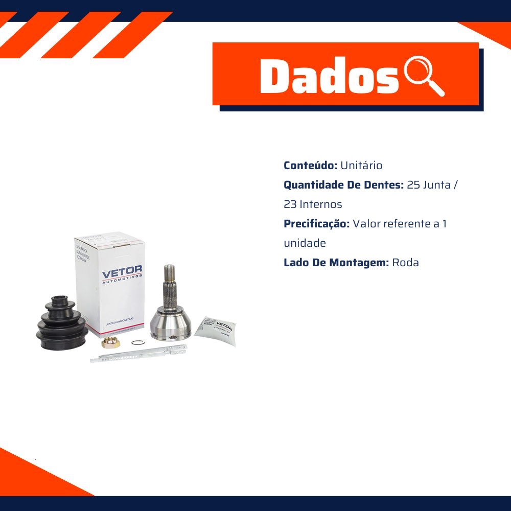 Junta Homocinética Roda para Ford Focus - Vetor - Vt5030