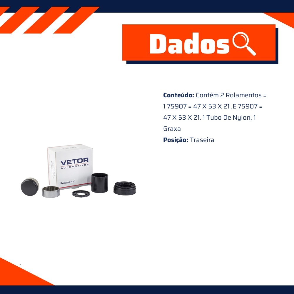 Kit de Rolamento da Barra de Torção Traseira para Citroen AX e Peugeot 106 - Vetor - Vk0004Sp