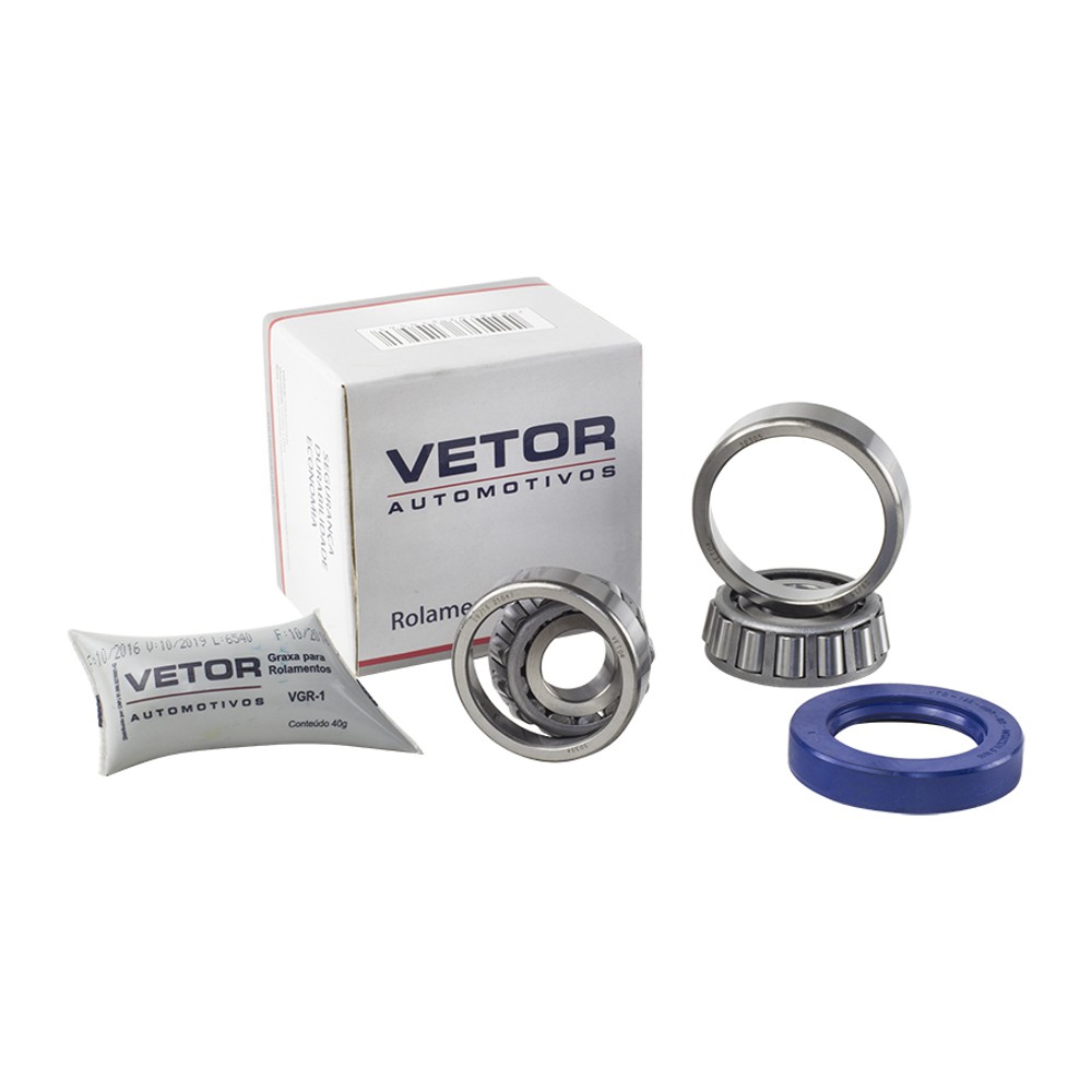 Kit de Rolamento da Roda Dianteira para Volkswagen Brasilia e Fusca - Vetor - Vk0022Dv