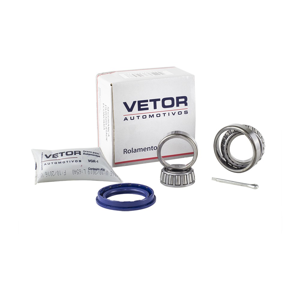 Kit de Rolamento da Roda Dianteira para Volkswagen Brasilia e Fusca - Vetor - Vk0023Dv