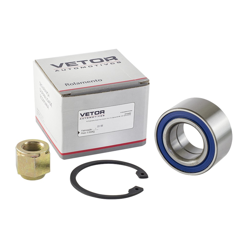 Kit de Rolamento da Roda Dianteira com 3 Furos para Peugeot 106 - Vetor - Vk0035Dp