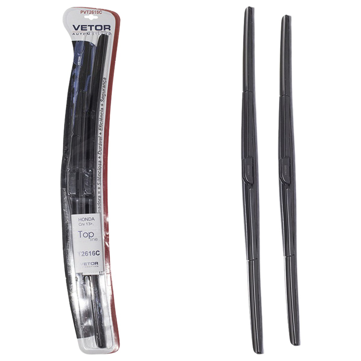 Par Palheta Dianteira Específica Híbrida 26" e 16" para Honda CR-V e Toyota RAV4 - Vetor - Pvt2616C