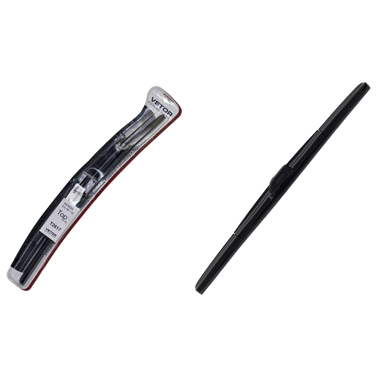 Par Palheta Dianteira Específica Híbrida 26" e 17" para Honda CR-V - Vetor - Pvt2617