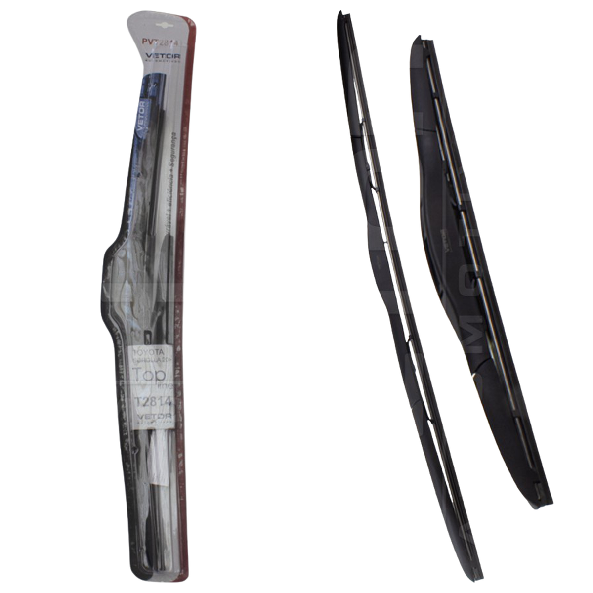 Par Palheta Dianteira Específica Híbrida 28" e 14" para Toyota Corolla - Vetor - Pvt2814