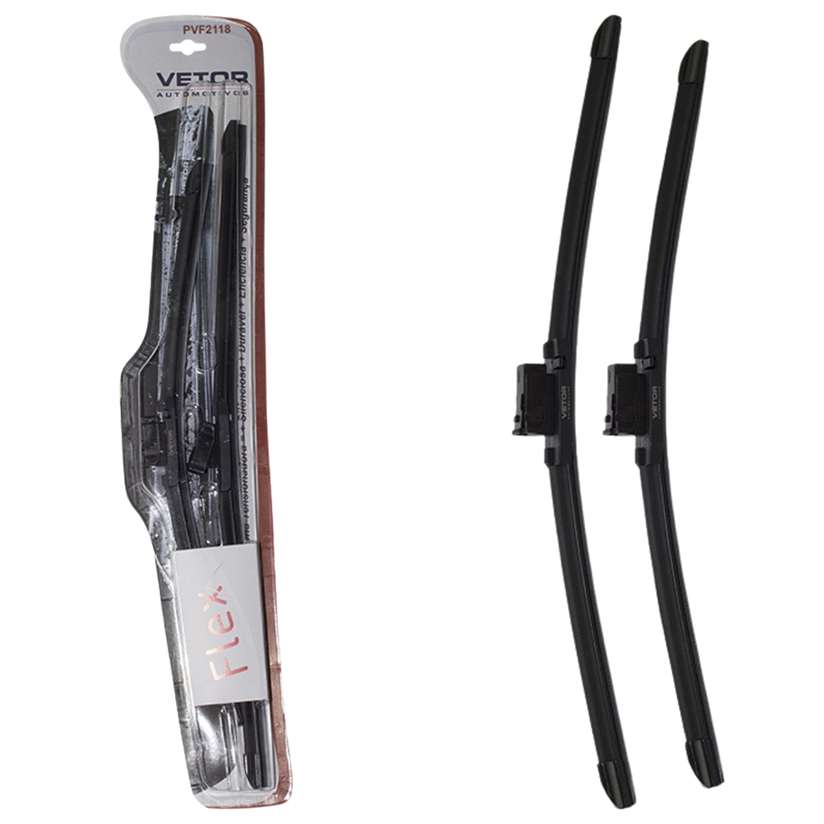 Par Palheta Flex Específica Dianteira 21" e 18" para Chevrolet Agile e Montana - Vetor - Pvf2118