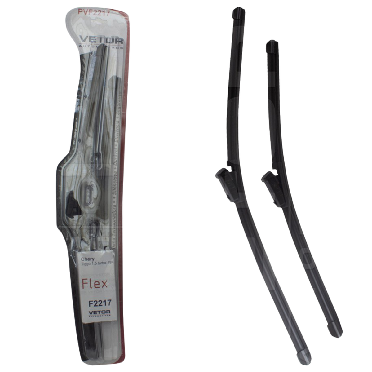 Par Palheta Flex Específica Dianteira 22" e 17" para Chery Tiggo 5X e Tiggo 7 - Vetor - Pvf2217