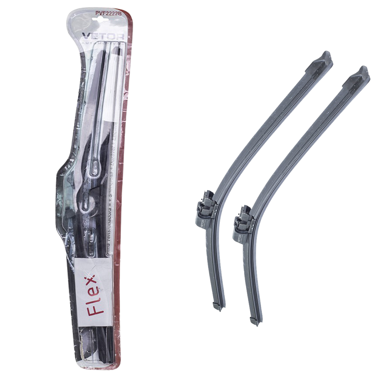 Par Palheta Flex Específica Dianteira 22" e 22" para Mercedes-Benz C 180 e C 200 - Vetor - Pvf2222B