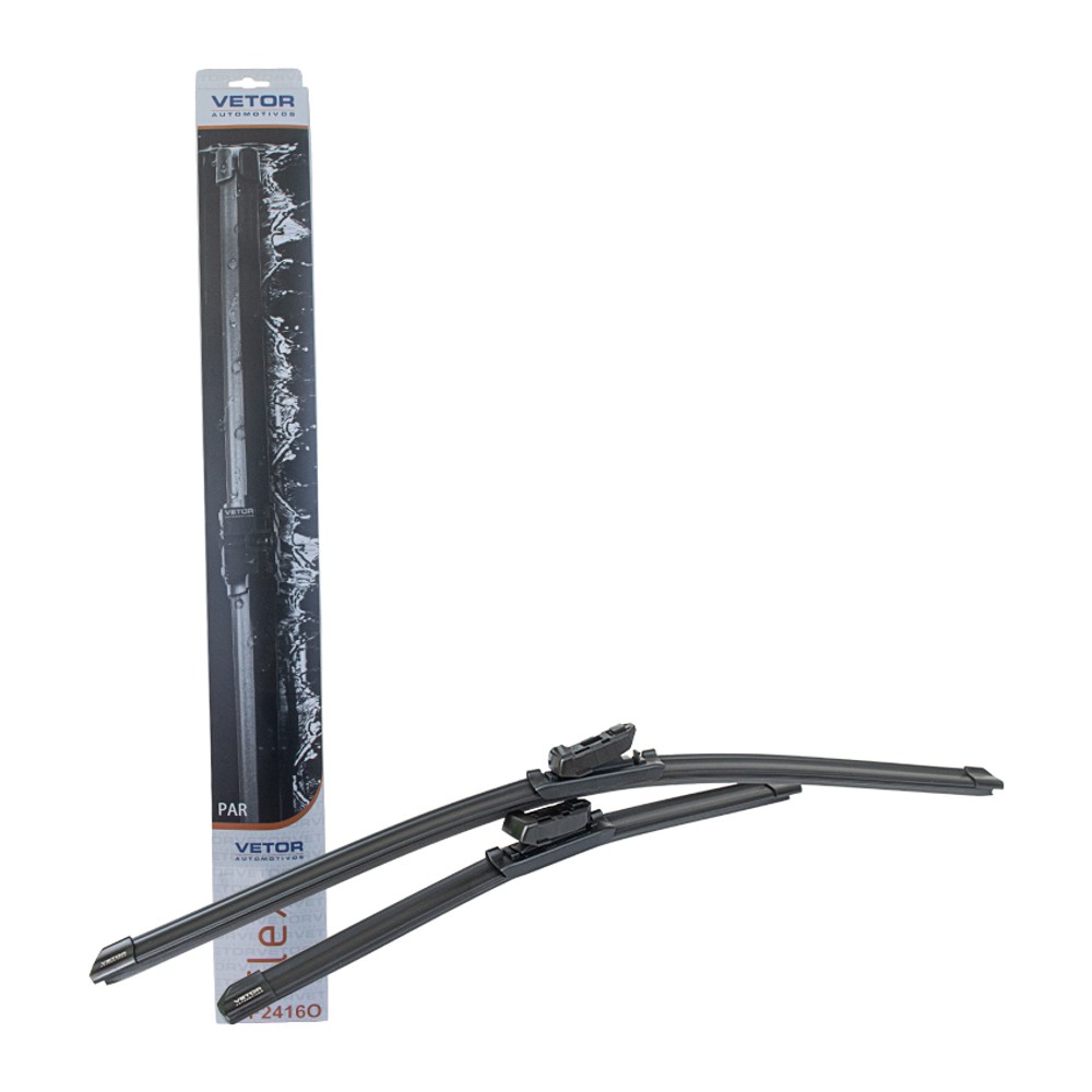 Par Palheta Flex Específica Dianteira 24" e 16" para Chevrolet Onix - Vetor - Pvf2416O