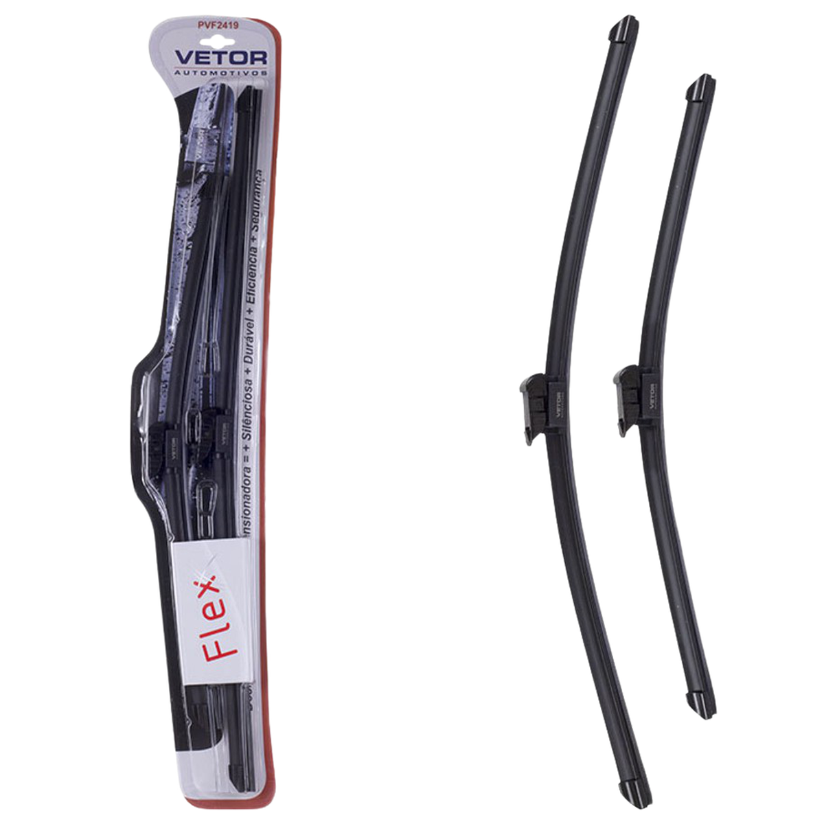 Par Palheta Flex Específica Dianteira 24" e 19" - Vetor - Pvf2419
