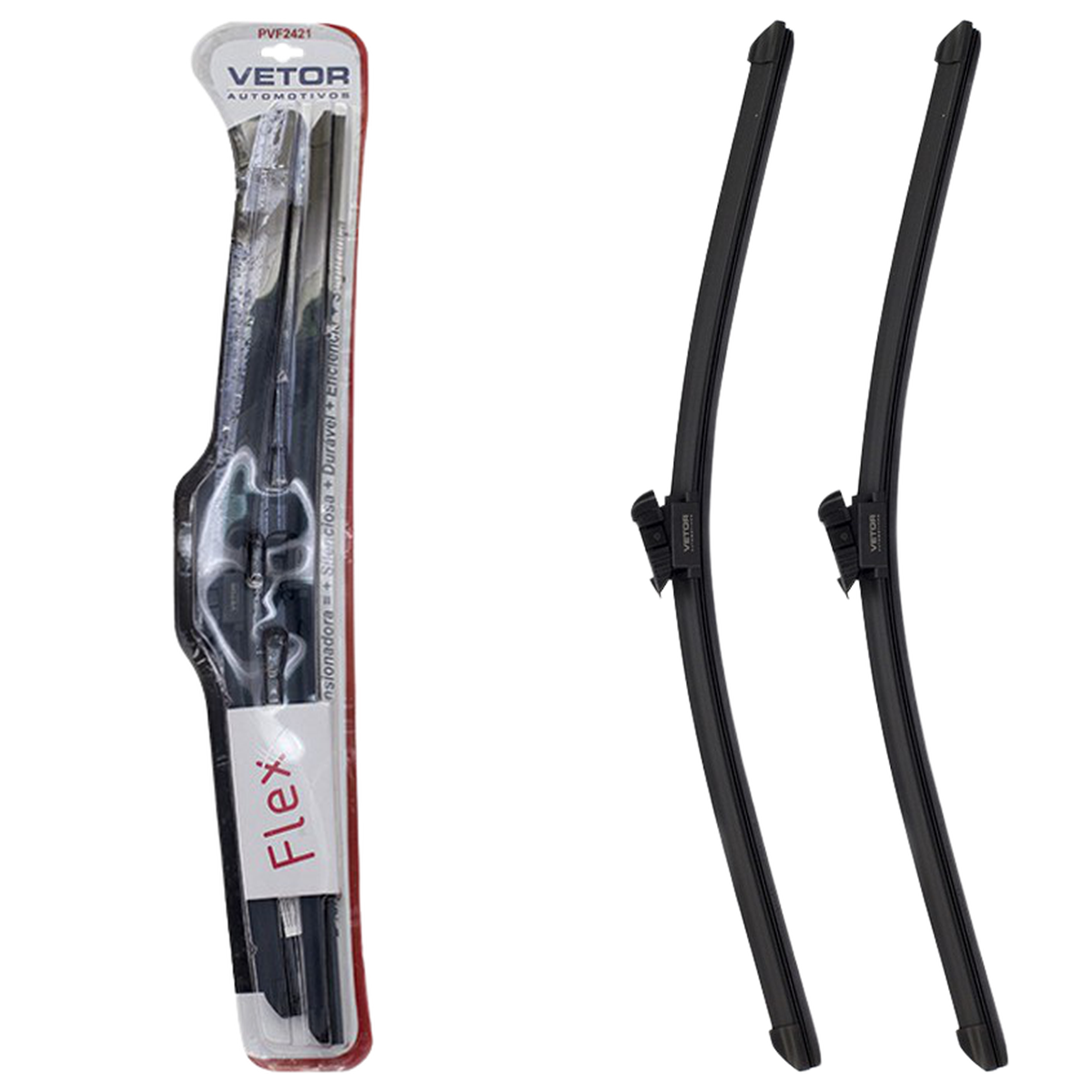 Par Palheta Flex Específica Dianteira 24" e 21" - Vetor - Pvf2421