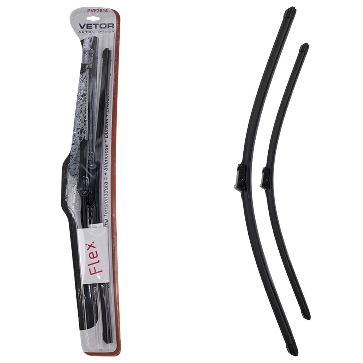 Par Palheta Flex Específica Dianteira 26" e 14" para Chevrolet Tracker e Honda HR-V - Vetor - Pvf2614