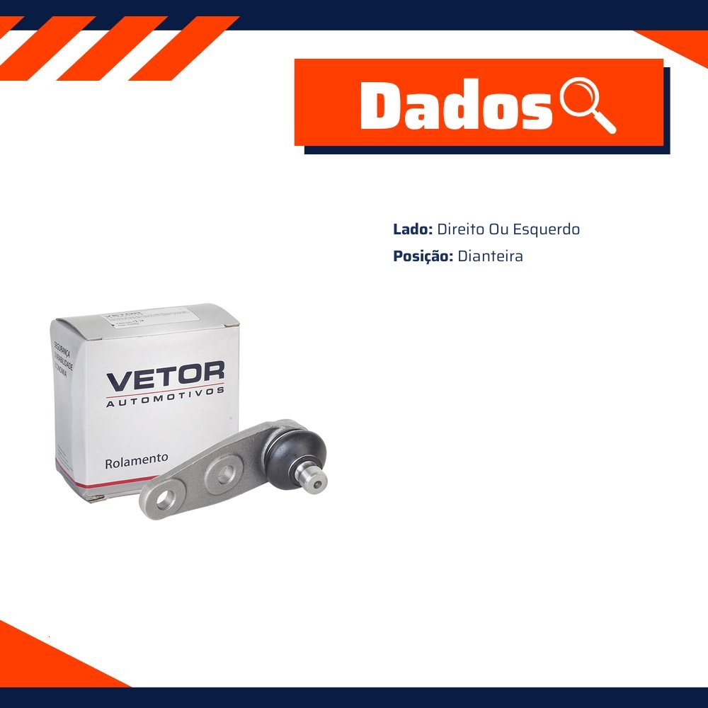 Pivô Dianteiro Direito ou Esquerdo Inferior - Vetor - Vtp155