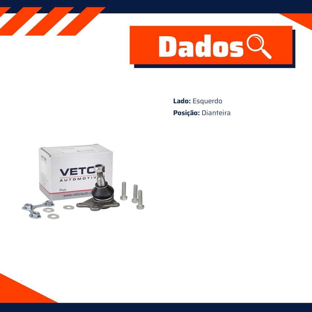Pivô Dianteiro Inferior Esquerdo - Vetor - Vtp153