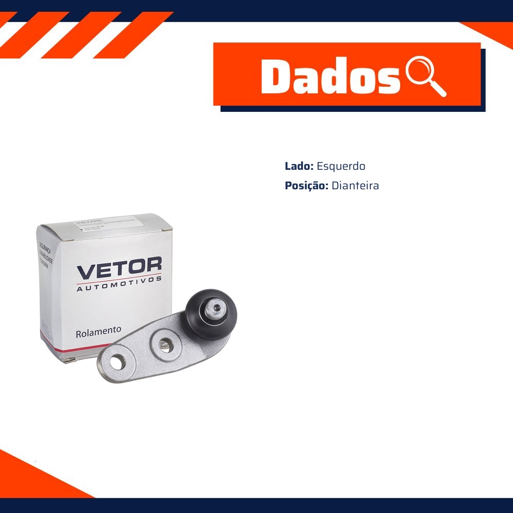Pivô Dianteiro Inferior Esquerdo - Vetor - Vtp165