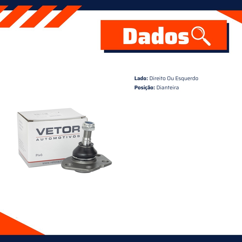 Pivô Inferior Dianteiro Direito ou Esquerdo - Vetor - Vtp039