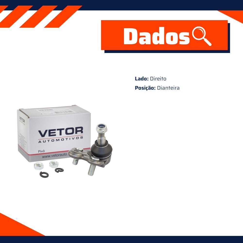 Pivo Inferior Direito para Honda Civic - Vetor - Vtp092