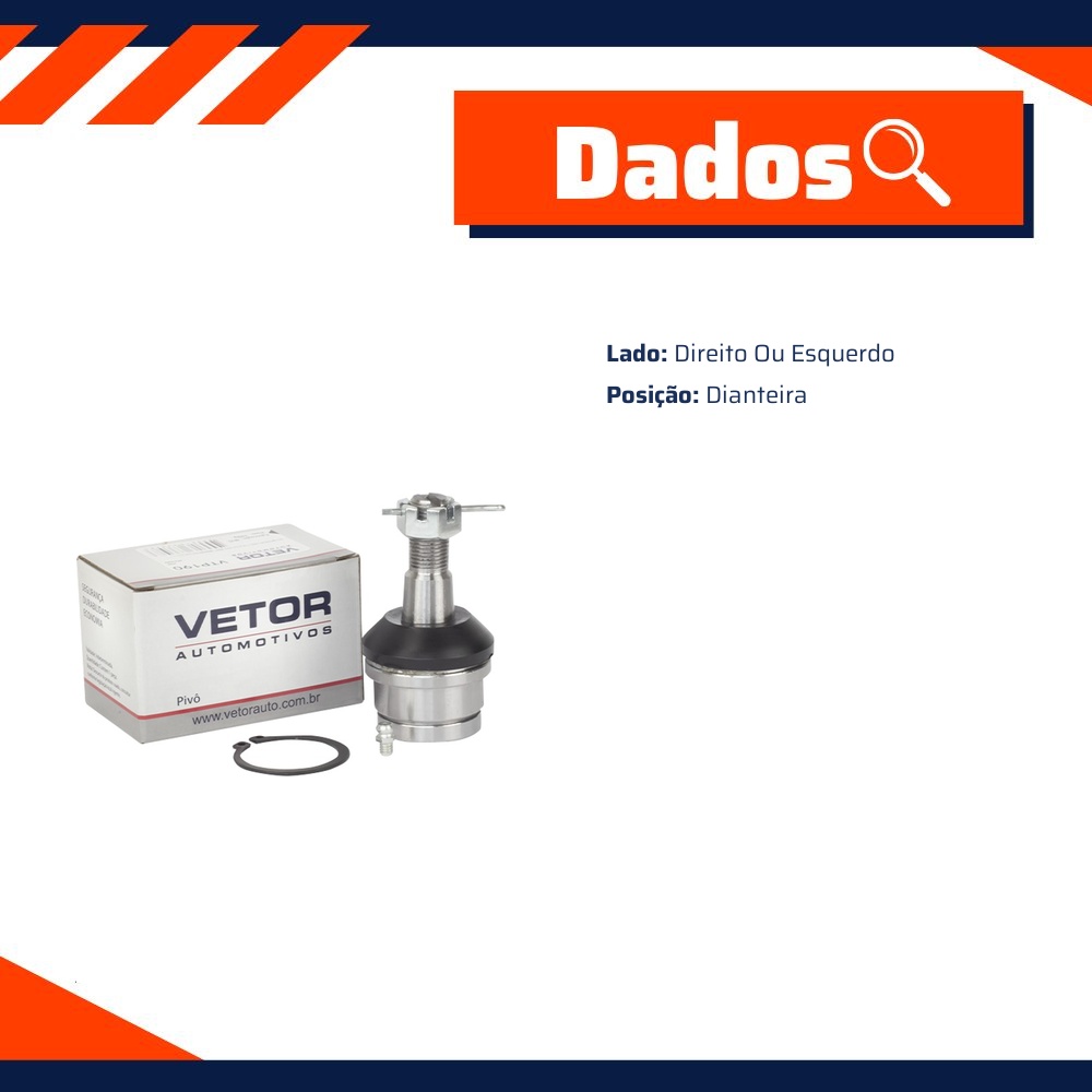 Pivo Inferior Direito ou Esquerdo para Jeep Wrangler - Vetor - Vtp190