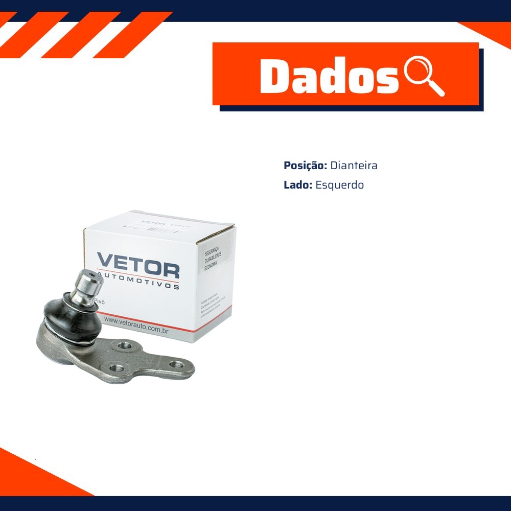 Pivo Inferior Esquerdo para Ford Focus - Vetor - Vtp197