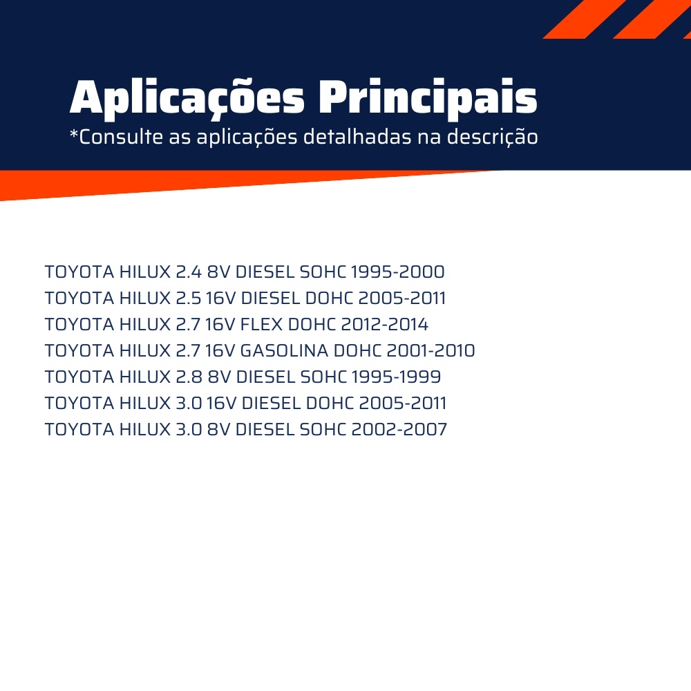 Pivo Superior Direito ou Esquerdo para Toyota Hilux - Vetor - Vtp145