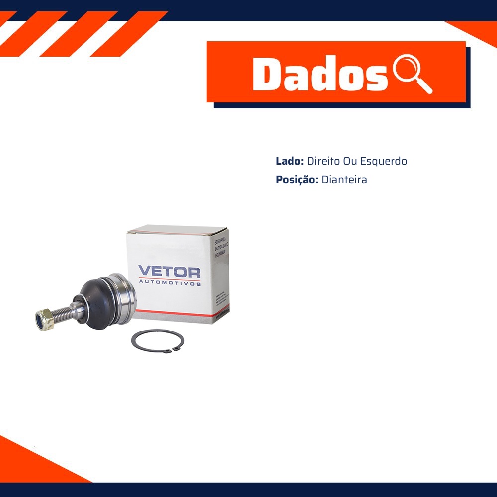Pivo Superior Direito ou Esquerdo para Volkswagen Amarok - Vetor - Vtp147