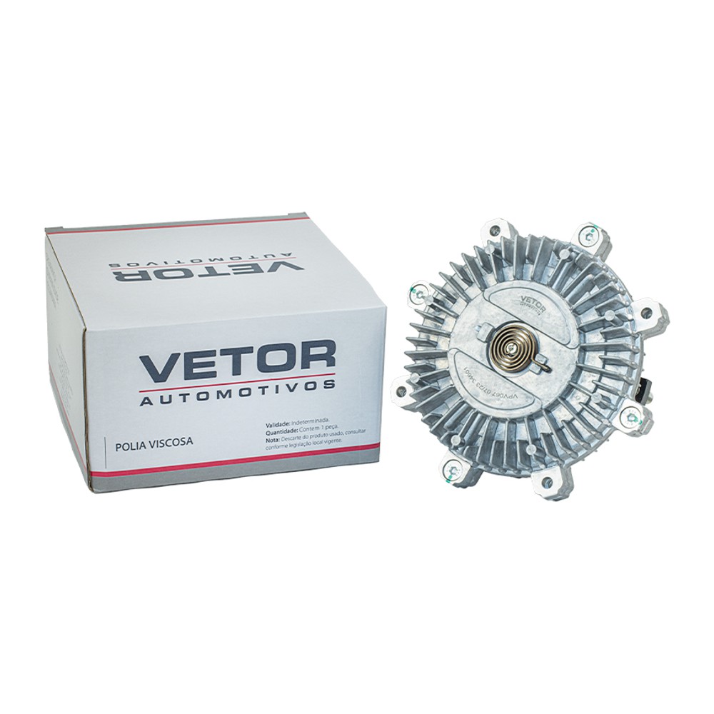 Polia Viscosa Ventoinha 8 Pás para Mitsubishi Pajero - Vetor - Vpv067