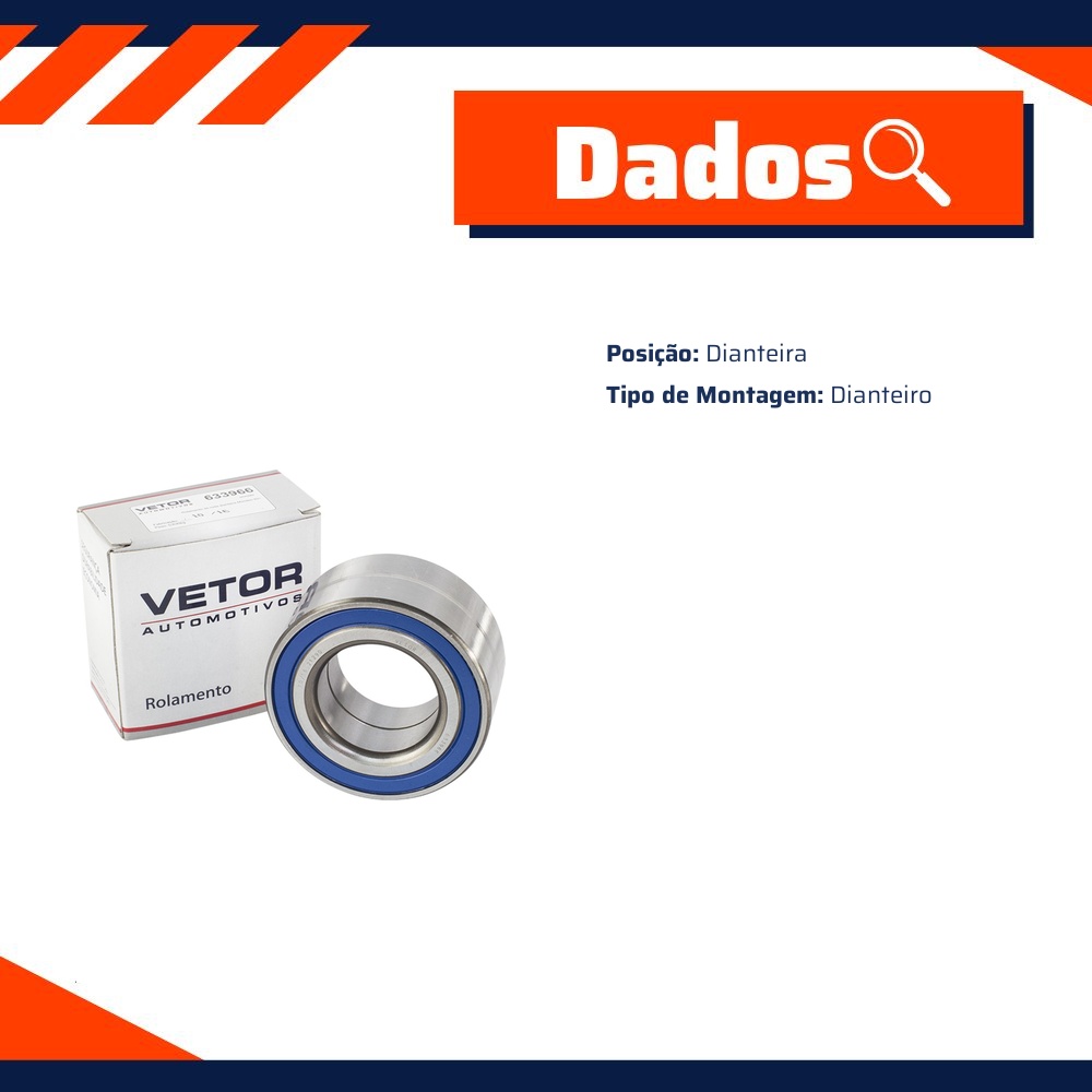 Rolamento da Roda Dianteira - Vetor - 633966